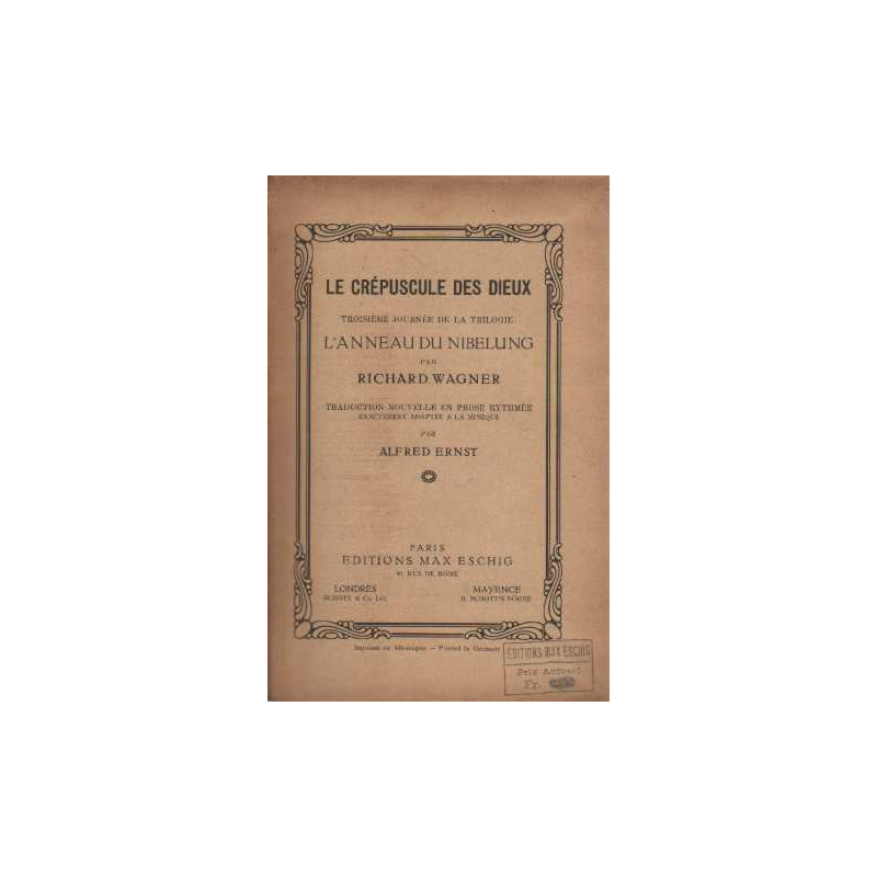 L' anneau du nibelung - troisième journée - le crépuscule des...