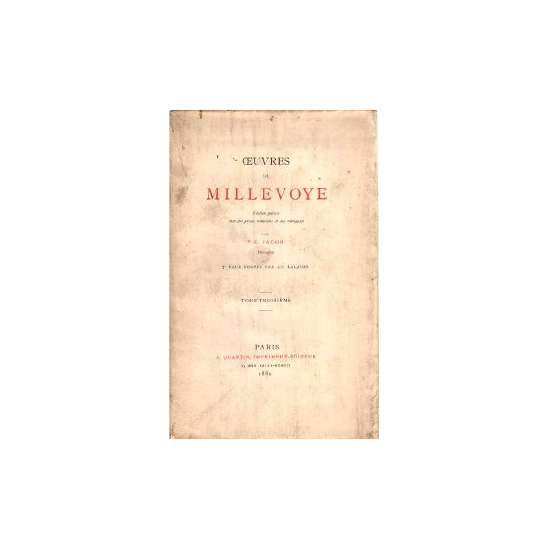 Oeuvres de millevoye - tome troisième