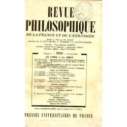 Revue philosophique de la france et de l'étranger n°1 de l'inde à...