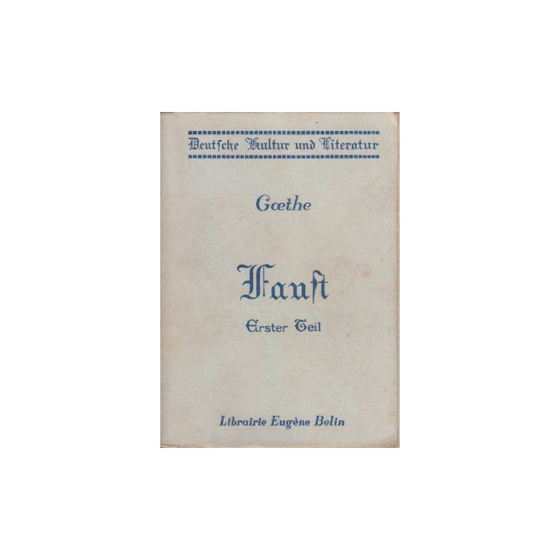 Goethe Faust erster teil