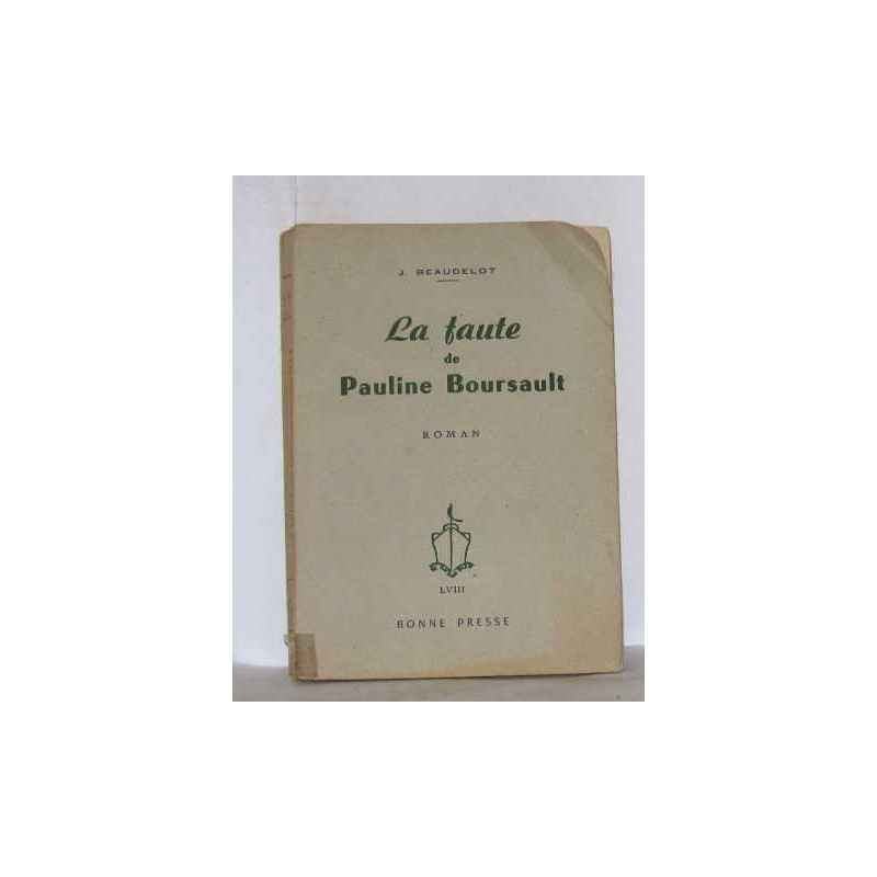 La faute de pauline boursault