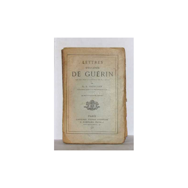 Lettres d'eugénie de guérin