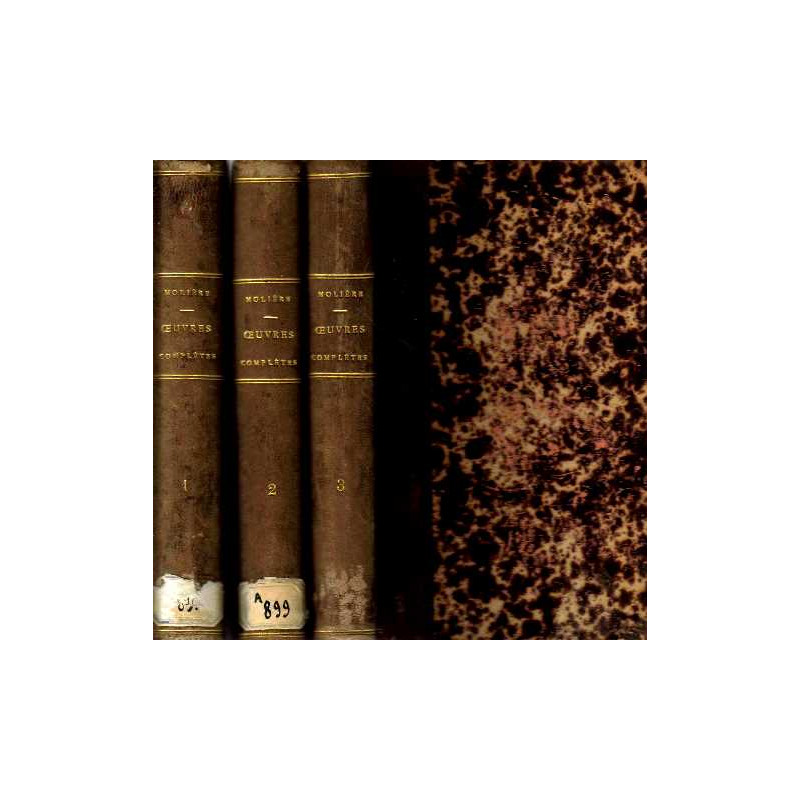Oeuvres complètes de molière (3 tomes) avec les notes de tous les...