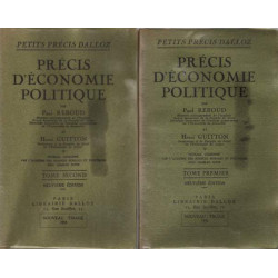 Précis d'économies politique tomes I et II (2 volumes)