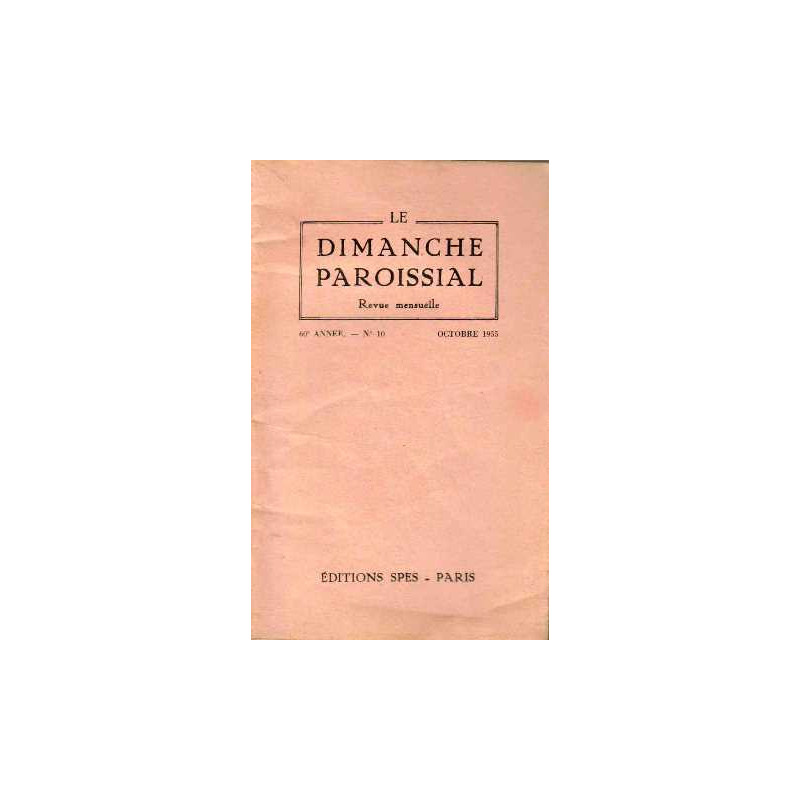 Le dimanche Paroissial n°10 octobre 1955