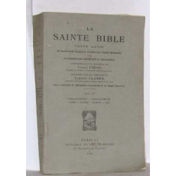 La sainte bible tome IV paralipomènes - esdras-néhémie - tobie -...
