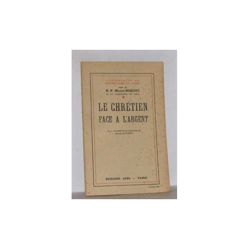 Le chrétien face à l'argent