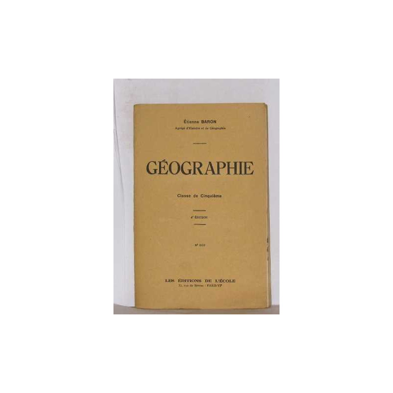 Géographie classe de cinquième