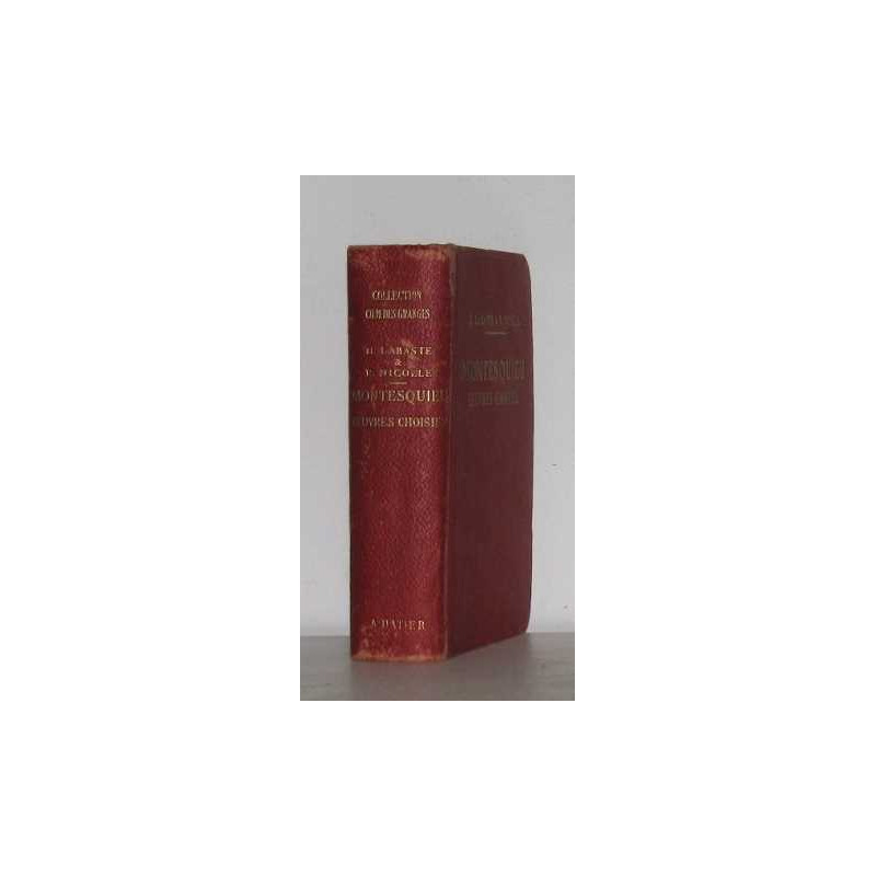 Montesquieu oeuvres choisies