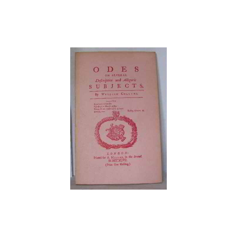 Odes on several defcriptive and allegoric subjects