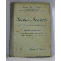 Notions de Sciences avec Applications à l'Economie Domestique....