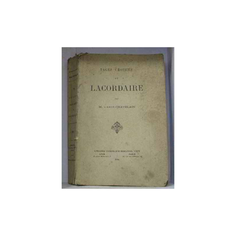 Pages choisies de lacordaire
