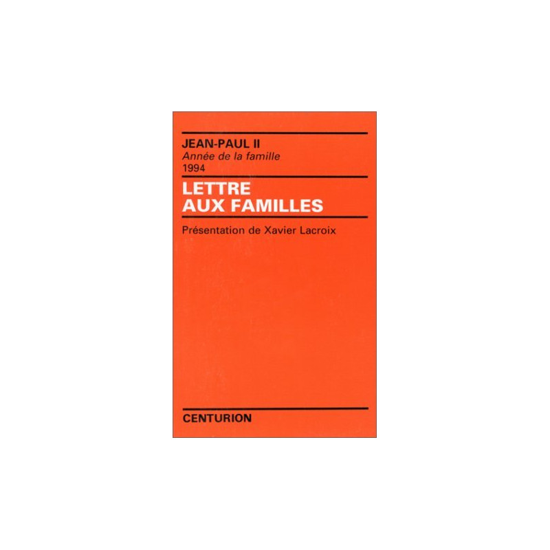 Lettre aux familles