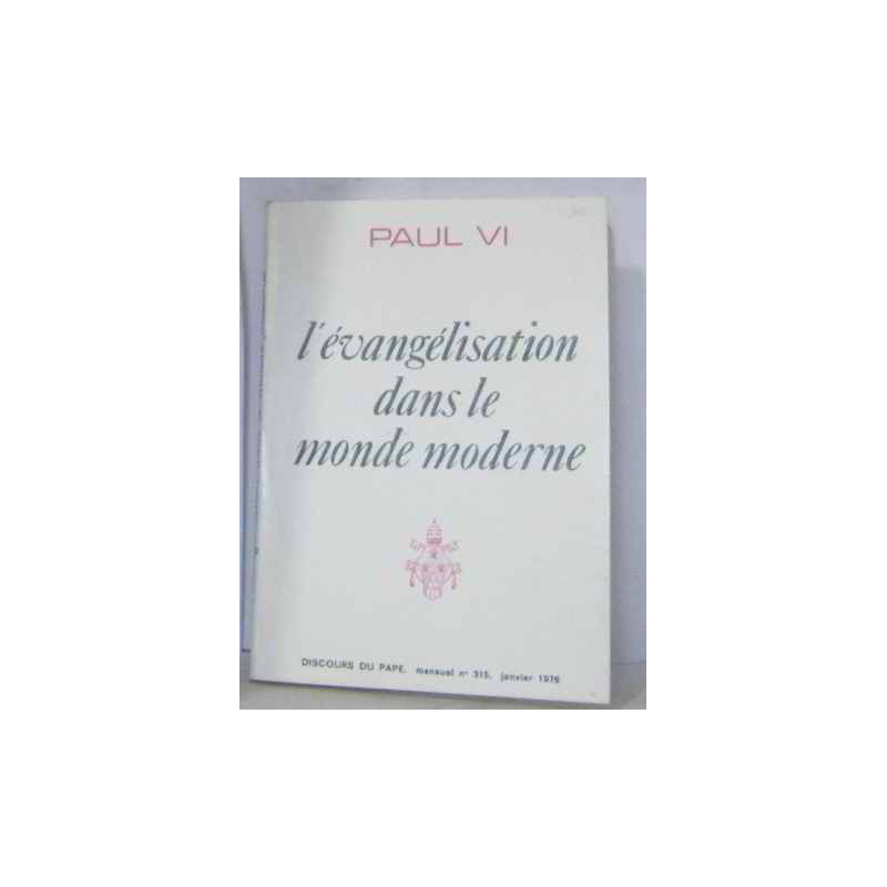L'évangélisation dans le monde moderne