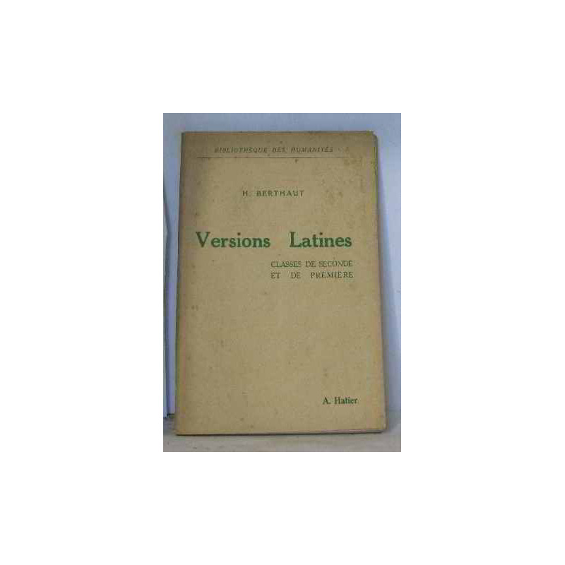 Versions latines classes de seconde et de première
