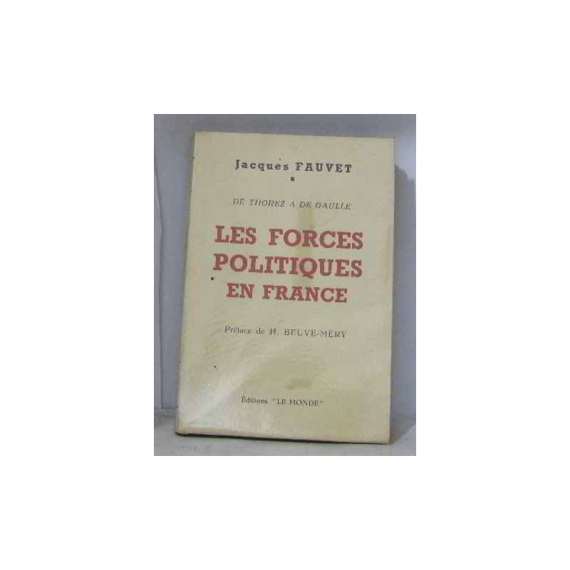De thorez à de gaulle les forces politiques en france