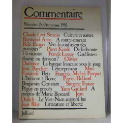 Commentaire n°15 automne 1981