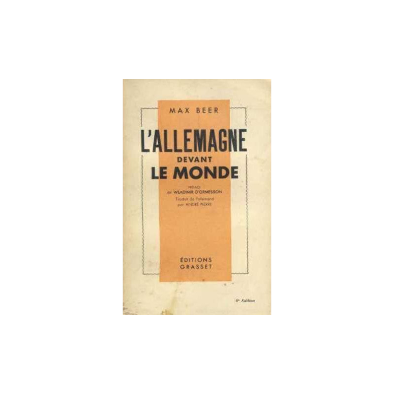 L'allemagne devant le monde