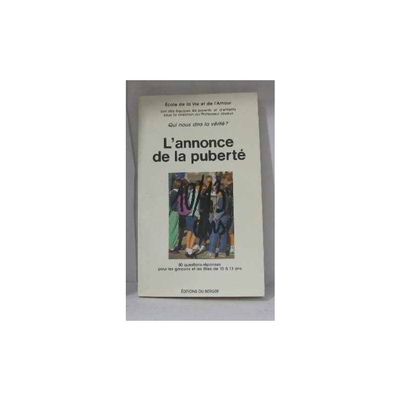 L'annonce de la puberté