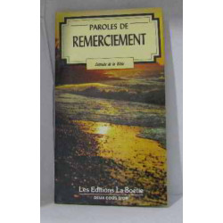 Paroles de remerciement extraits de la bible
