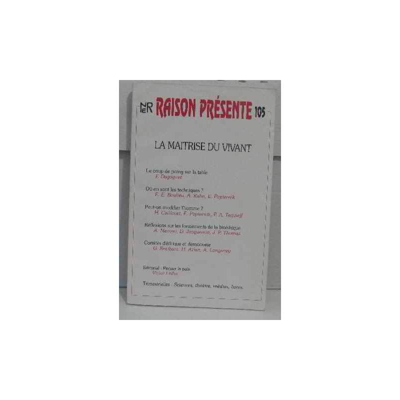 La maitrise du vivant