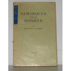 Remarques sur le bonheur