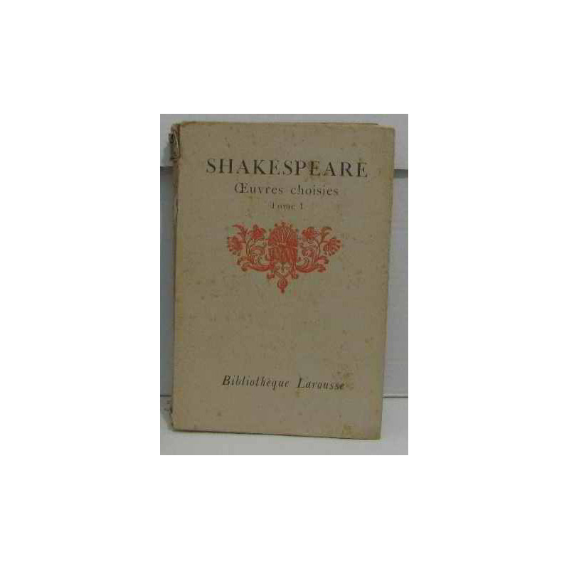 Oeuvres choisies tome 1