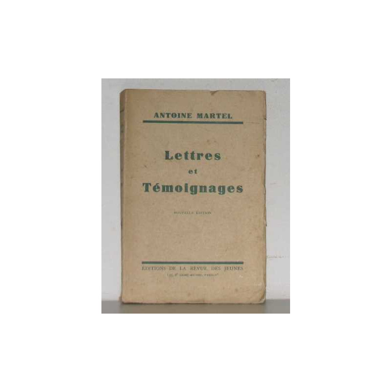 Lettres et témoignages