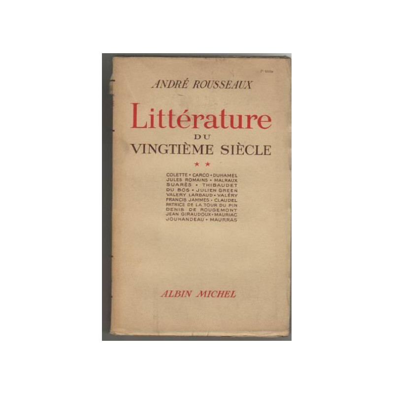 Littérature du vingtieme siecle