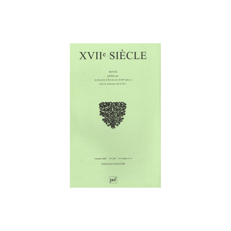 XVIIe siècle N° 245 : Ut pictura poesis : poésie et peinture au...