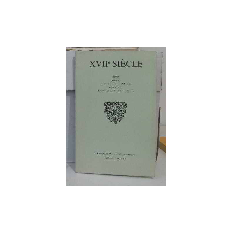 XVIIe siecle juillet-septembre 1994 n°184