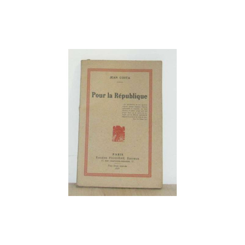 Pour la république