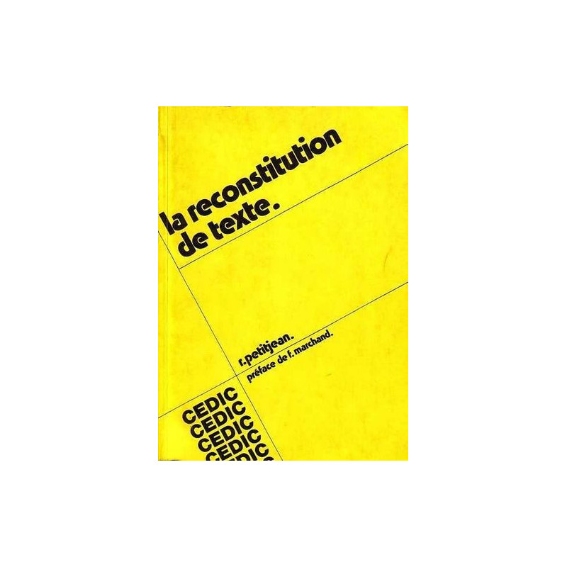 La reconstitution de texte
