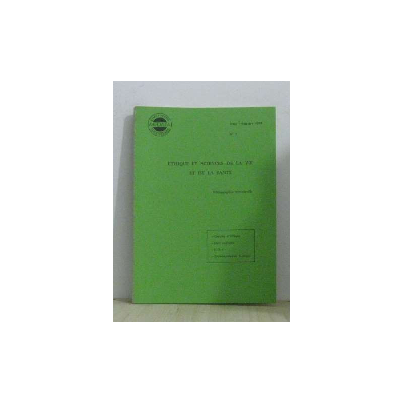 Ethique et sciences de la vie et de la santé 4e trimestre 1990 n°7