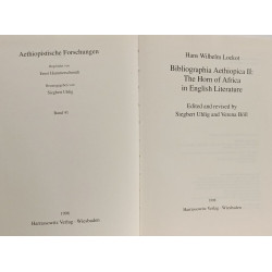 Bibliographia Aethiopica II: The Horn of Africa in English...