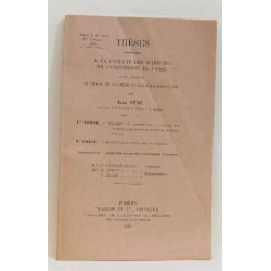 Thèses présentées à la faculté des sciences de l'université de paris