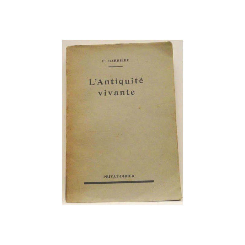 L'antiquité vivante