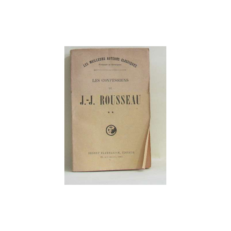 Les confessions de J-J rousseau tome II