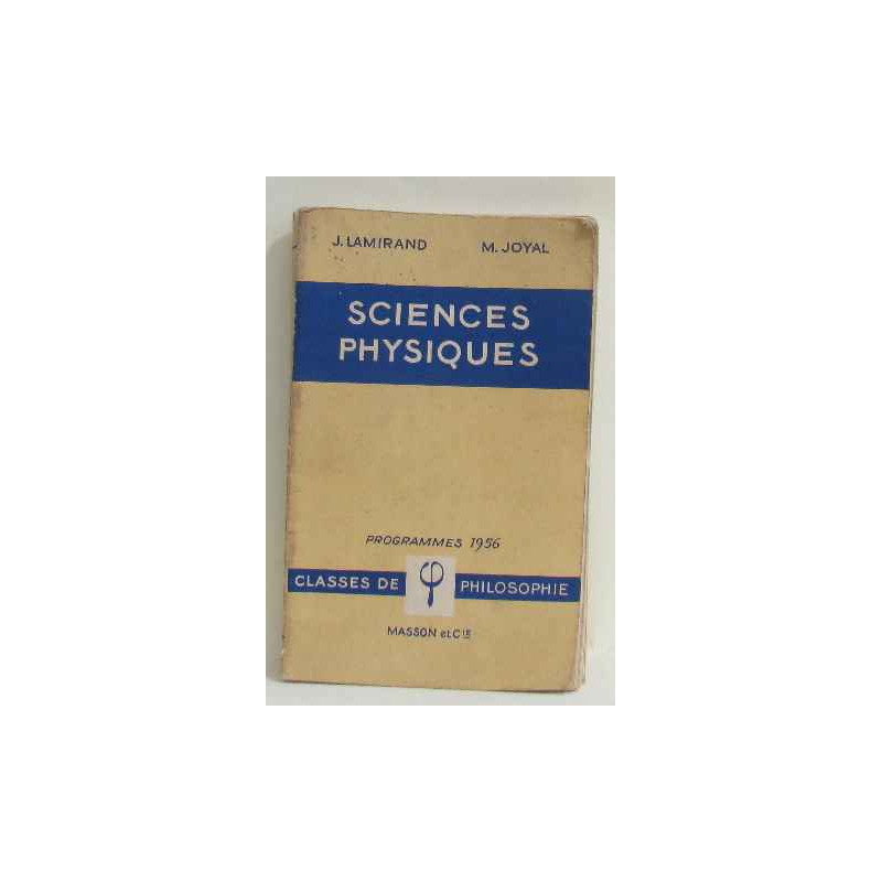 Sciences physiques classes de philosophie programmes 1956