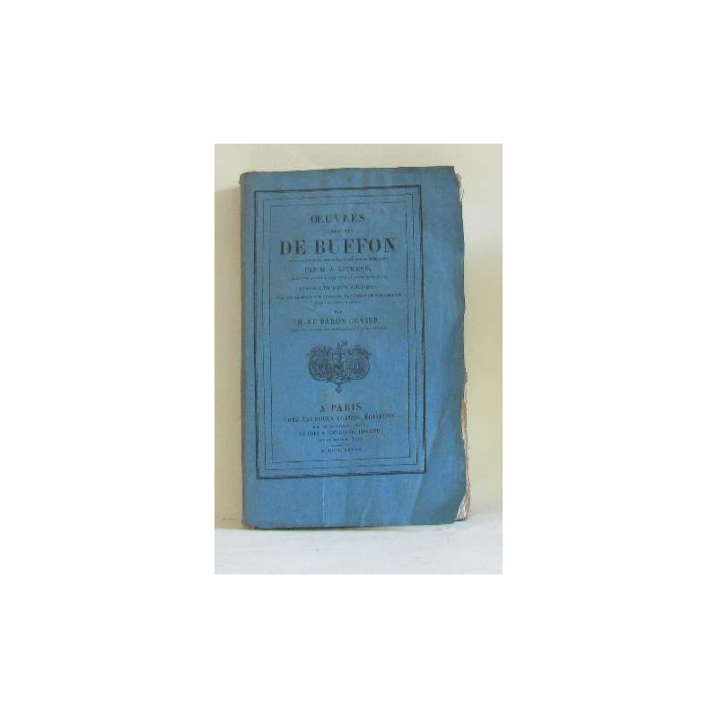 Oeuvres tome III histoire des progrès des sciences naturelles...