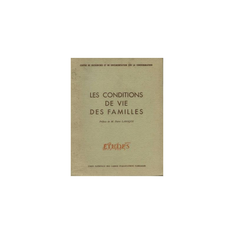 Les conditions de vie des familles