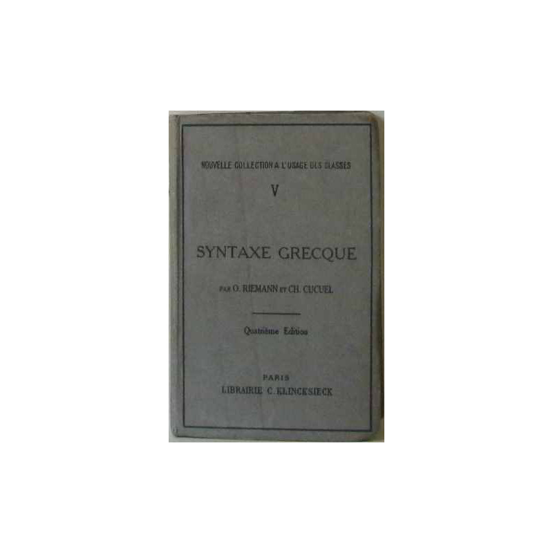Syntaxe grecque tome V