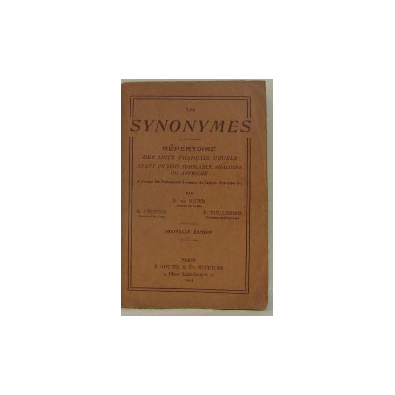 Les synonymes