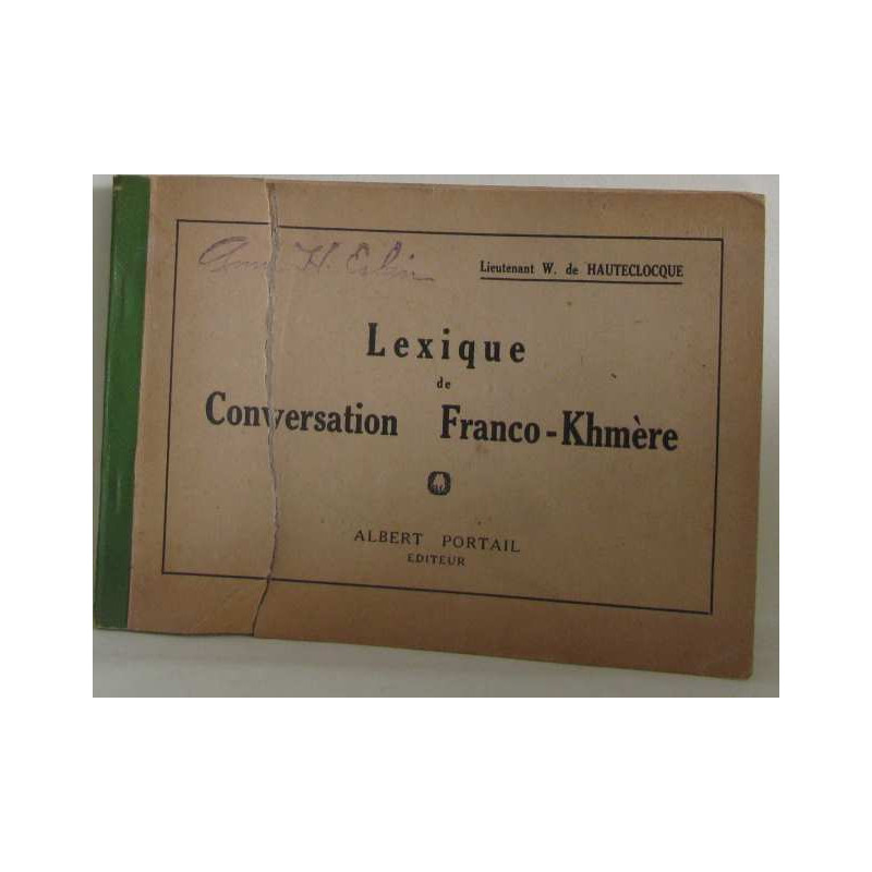 Lexique de conversation franco-khmére