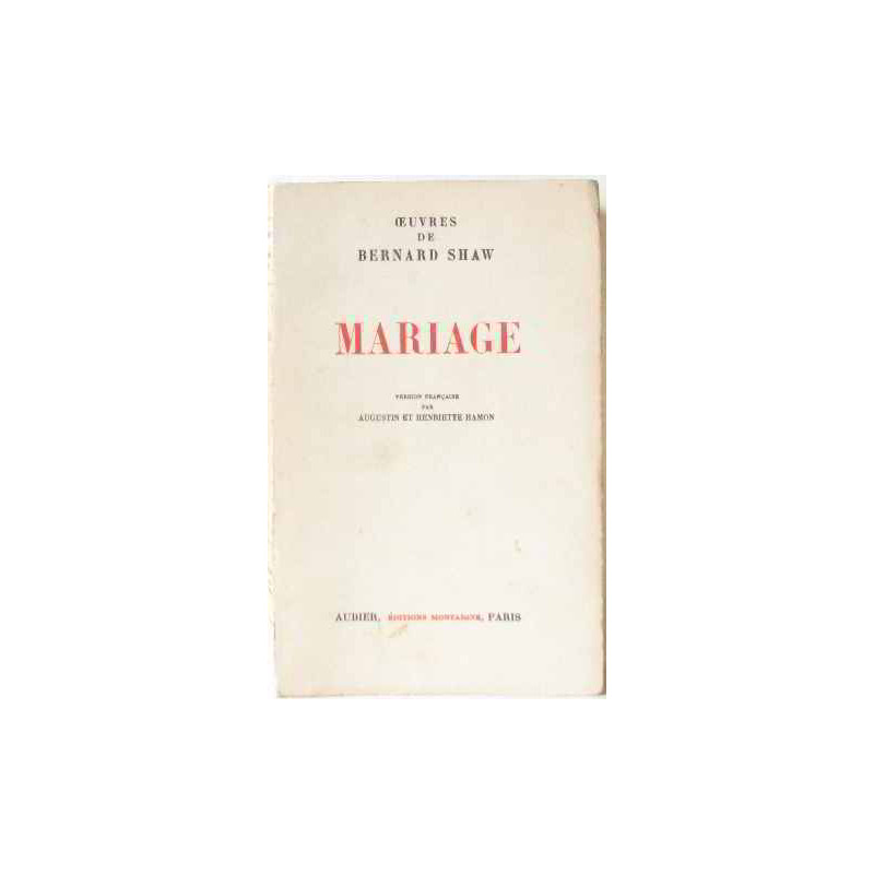 Oeuvres de bernard shaw mariage