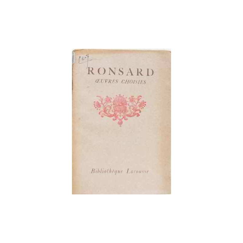 Oeuvres choisies de ronsard