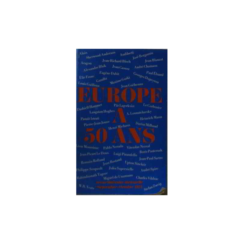 Europe a 50 ans revue littéraire mensuelle septembre octobre 1973