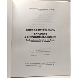 Guerre et religion en Grèce à l'époque classique