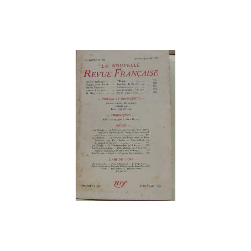 La nouvelle revue française n° 290