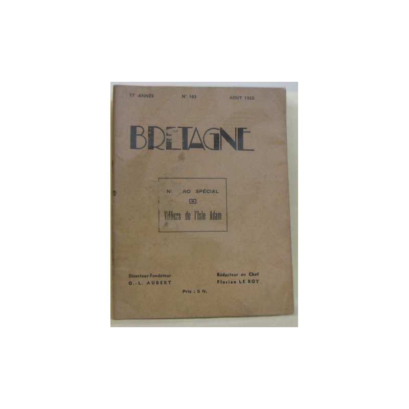 Bretagne N° 163 - Numéro Spécial Villiers De L'isle Adam